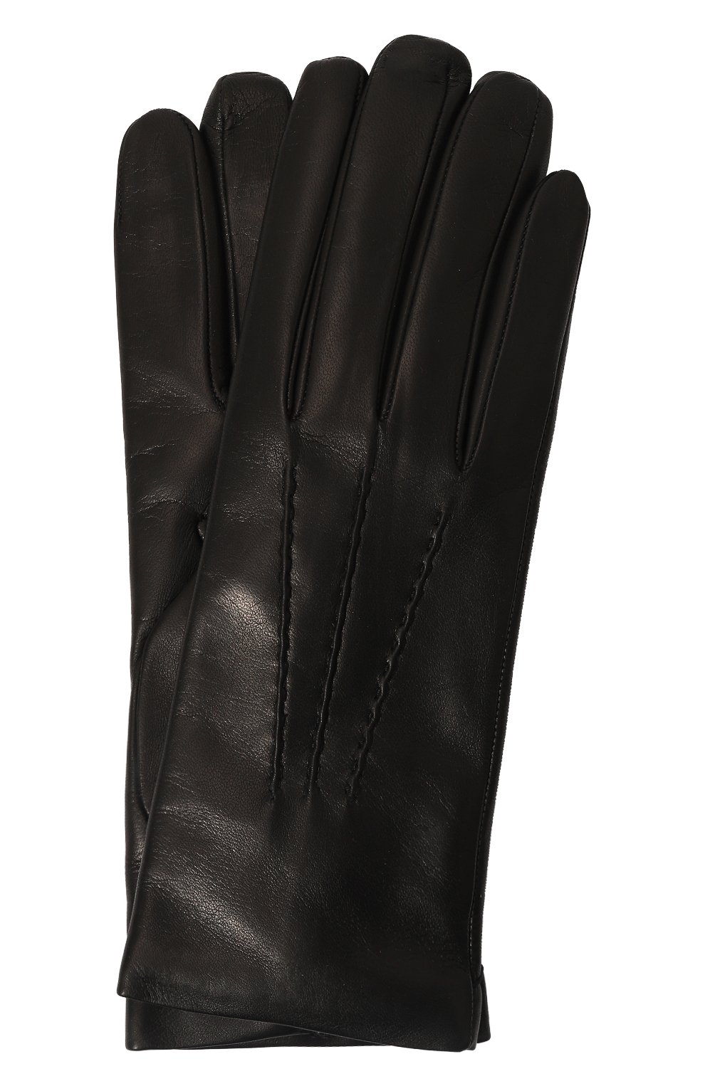 Кожаные перчатки PRADA черного цвета по цене 79000 руб., арт. 1GG35C-038-F0002, фото 1 Кожаные перчатки PRADA, арт. 1GG35C-038-F0002, фото 1