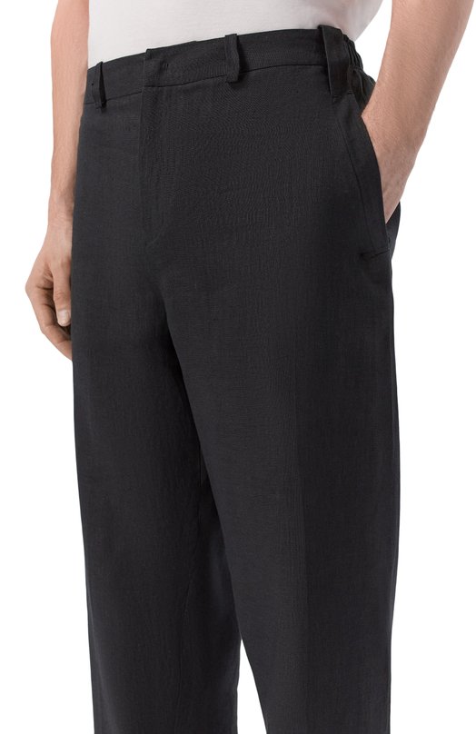 Льняные брюки Kiton UPKN088K0708H Чёрный  UPKN088K0708H Фото 5