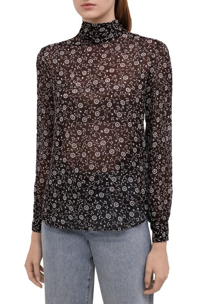 Шелковая блузка SAINT LAURENT, арт. 660870/Y5D08, фото 3