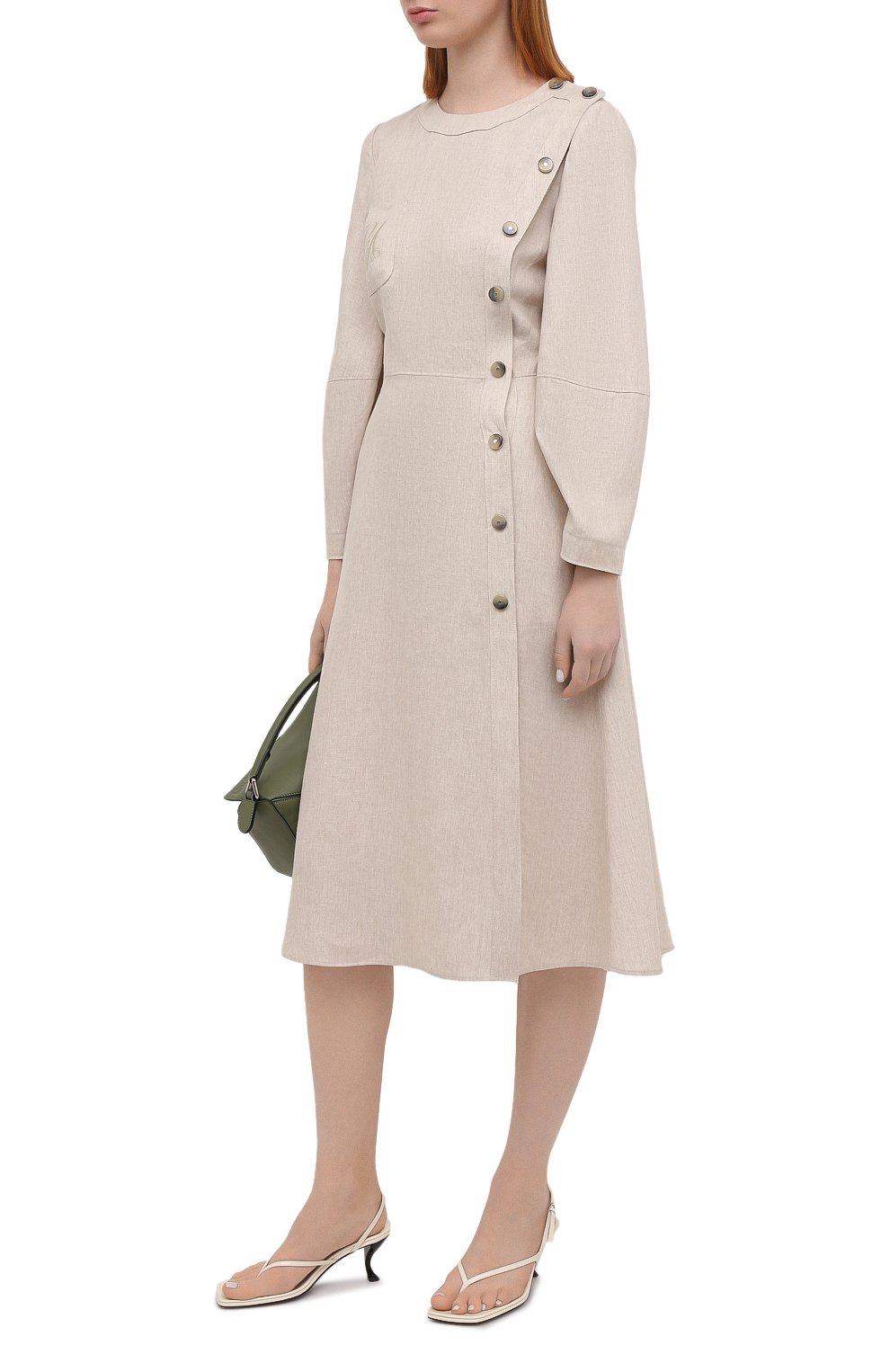 Льняное платье GIORGIO ARMANI бежевого цвета по цене 282500 руб., арт. 1SHVA088/T02A6, фото 2 Льняное платье GIORGIO ARMANI, арт. 1SHVA088/T02A6, фото 2