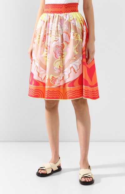 Хлопковая юбка EMILIO PUCCI разноцветного цвета по цене 86950 руб., арт. 0ERW08/0E861, фото 3 Хлопковая юбка EMILIO PUCCI, арт. 0ERW08/0E861, фото 3
