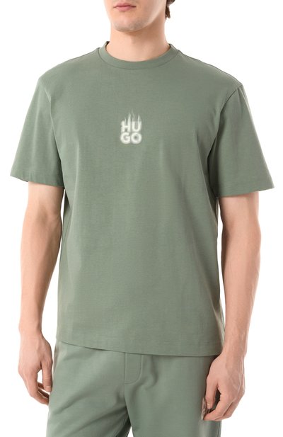 Хлопковая футболка HUGO, арт. 50530434, фото 3