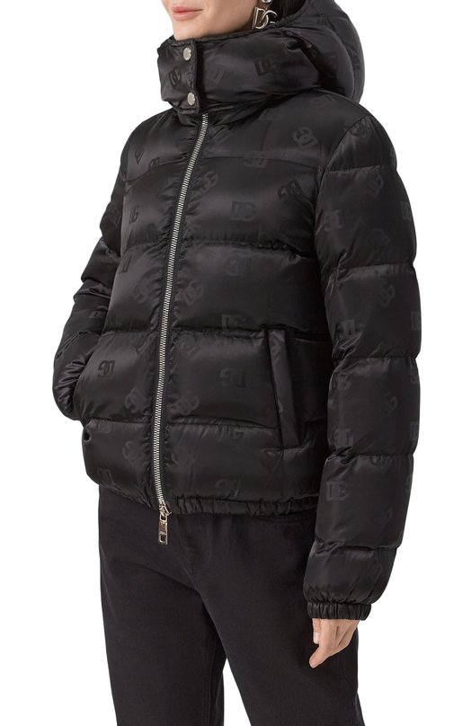 Атласный пуховик Dolce & Gabbana F9P48T/FJSCW Чёрный  F9P48T/FJSCW Фото 3