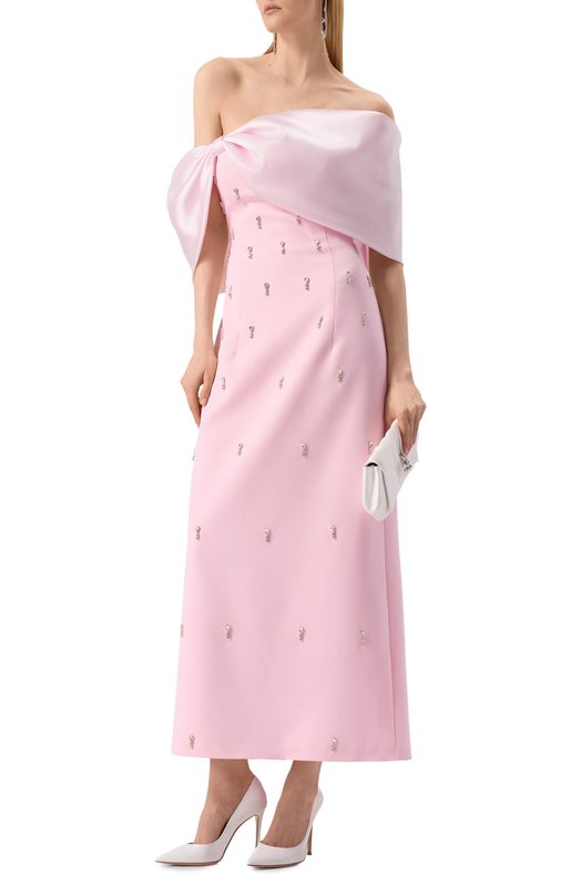 Платье с отделкой стразами Sasha Kim УТ-00001742 Розовый  УТ-00001742 Фото 2