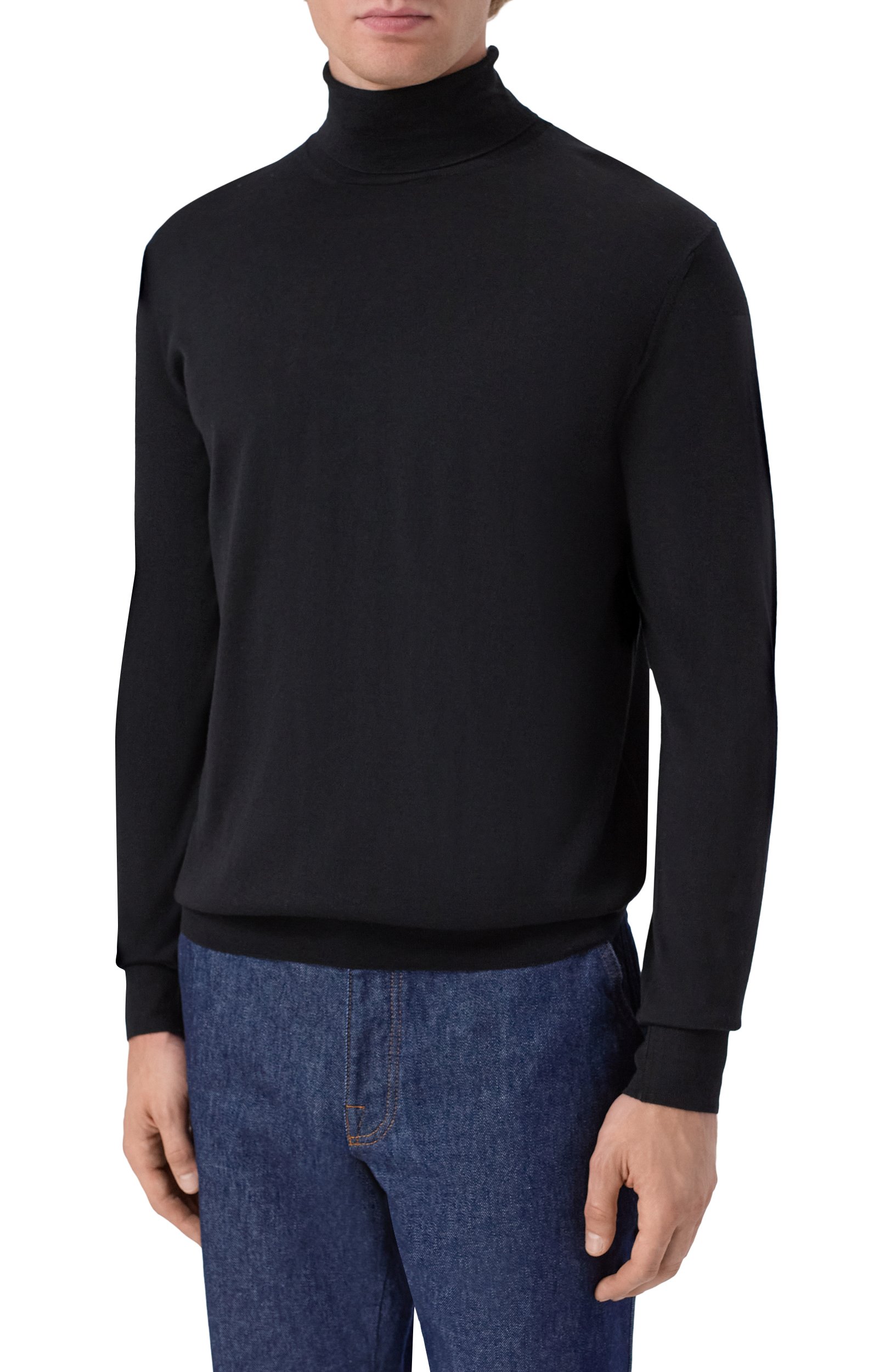 Шерстяная водолазка CORNELIANI черного цвета по цене 66850 руб., арт. 28M523/2A25126, фото 3 Шерстяная водолазка CORNELIANI, арт. 28M523/2A25126, фото 3
