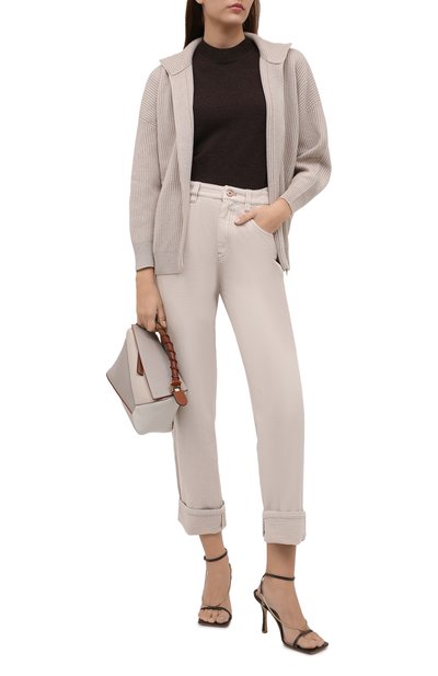 Кашемировый кардиган BRUNELLO CUCINELLI бежевого цвета по цене 442500 руб., арт. M12713906P, фото 2 Кашемировый кардиган BRUNELLO CUCINELLI, арт. M12713906P, фото 2