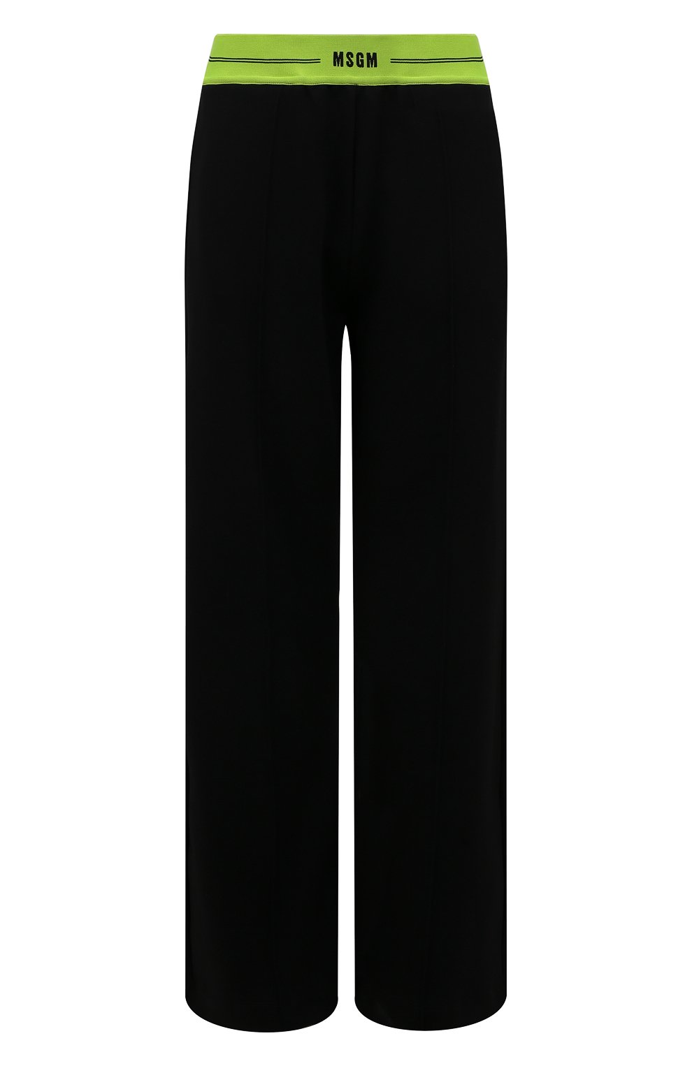 Хлопковые брюки MSGM черного цвета по цене 23800 руб., арт. 3241MDP60 227299, фото 1 Хлопковые брюки MSGM, арт. 3241MDP60 227299, фото 1