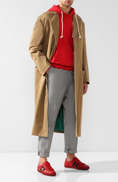 Кожаные кеды ace GUCCI, арт. 429446/A38G0, фото 2