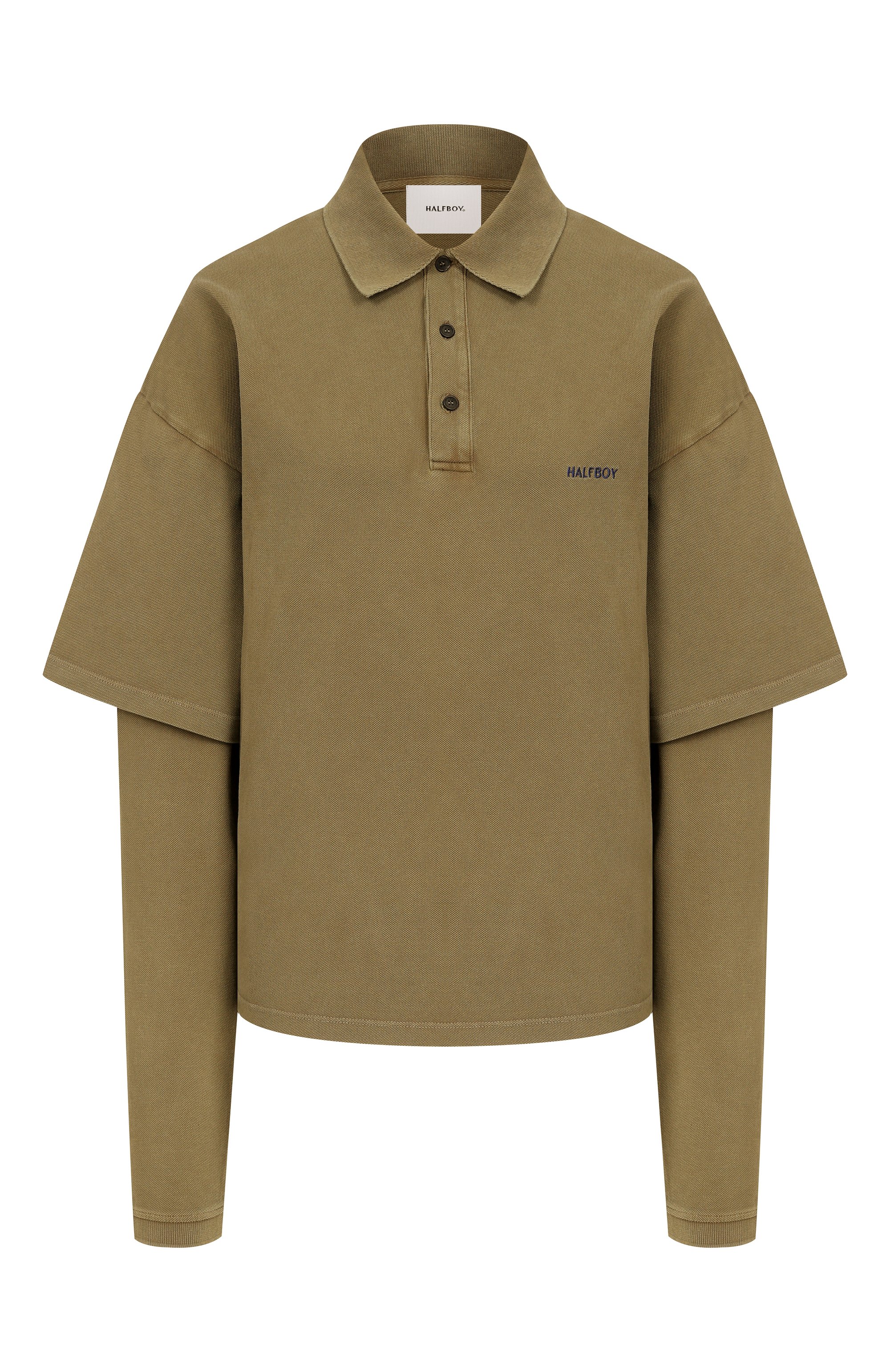 Хлопковое поло HALFBOY, арт. HS261WT003 PK002/L0NGSLEEVE P0L0, фото 1
