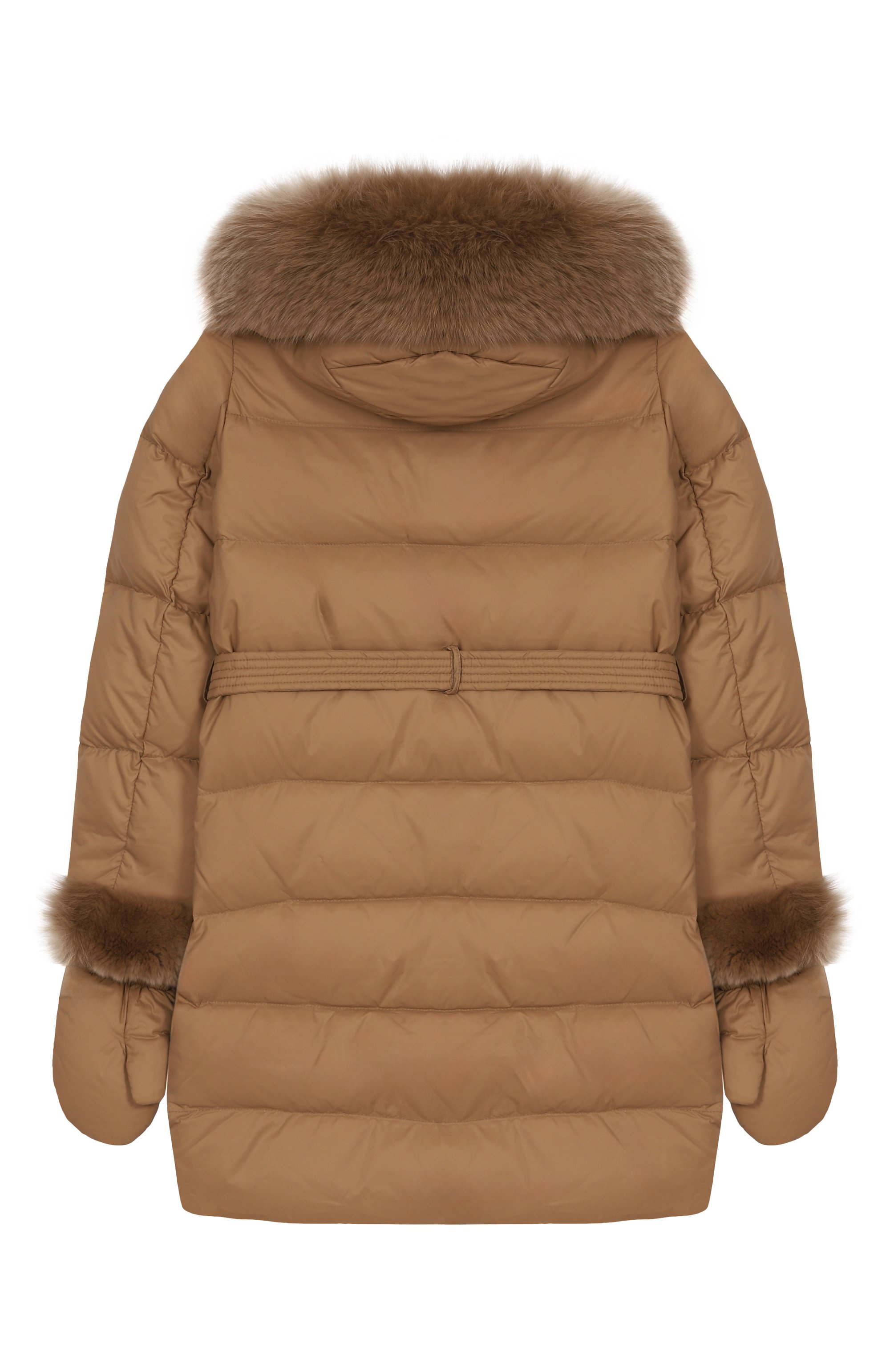 Пуховое пальто с отделкой из лисы YVES SALOMON ENFANT, арт. 25WEM920XXD0XW/12A-14A, фото 2