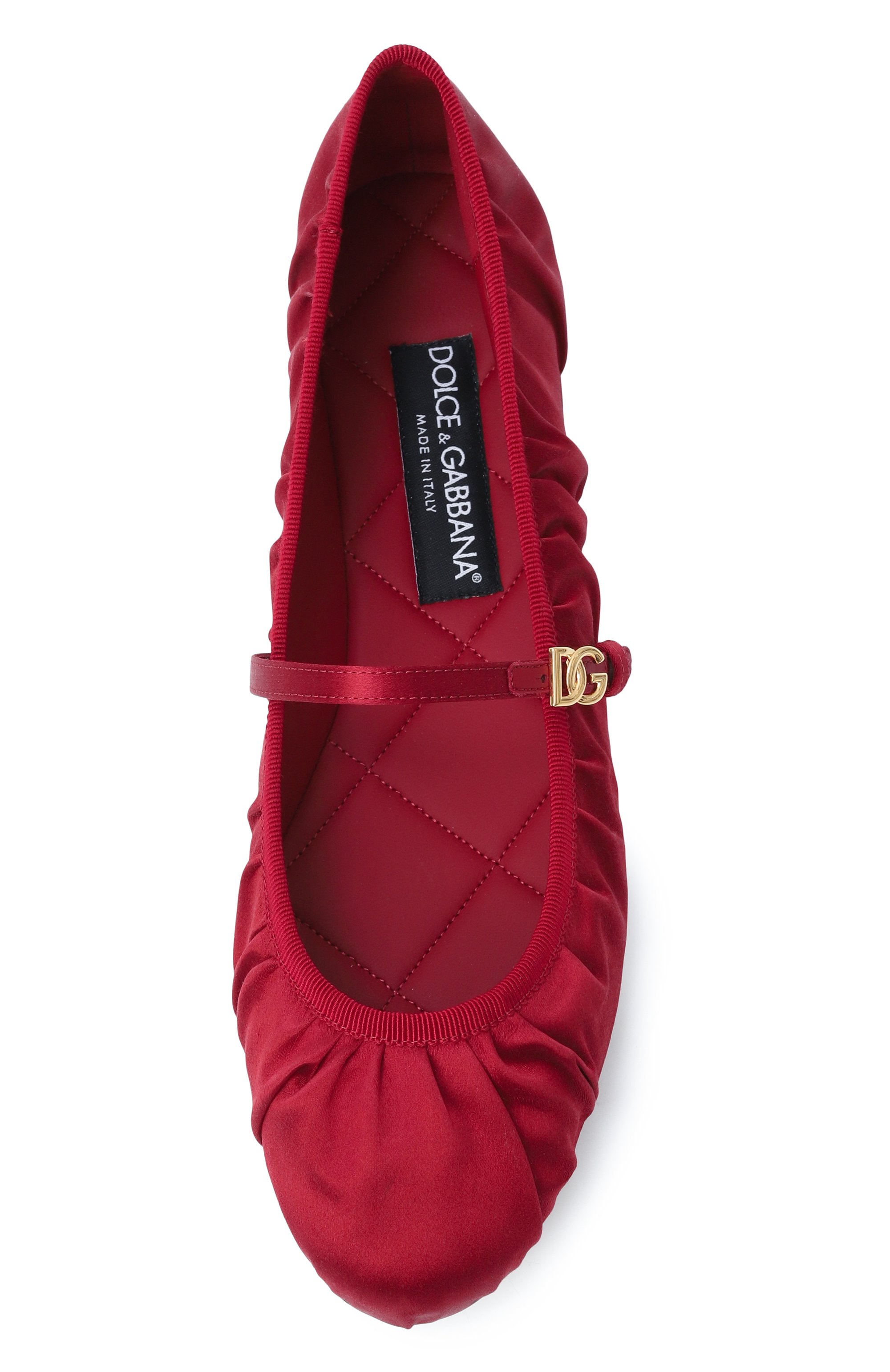 Текстильные балетки vally DOLCE & GABBANA красного цвета по цене 85650 руб., арт. CB0257/AD160, фото 6 Текстильные балетки vally DOLCE & GABBANA, арт. CB0257/AD160, фото 6