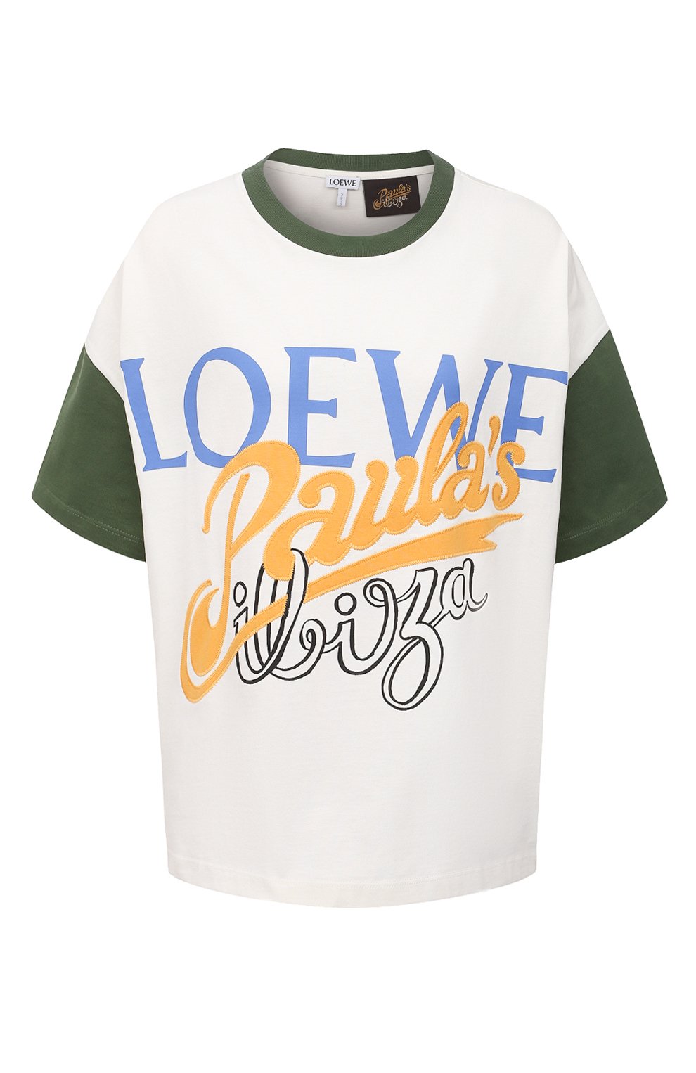 Хлопковая футболка loewe x paula's ibiza LOEWE белого цвета по цене 38550 руб., арт. S616Y22X16, фото 1 Хлопковая футболка loewe x paula's ibiza LOEWE, арт. S616Y22X16, фото 1