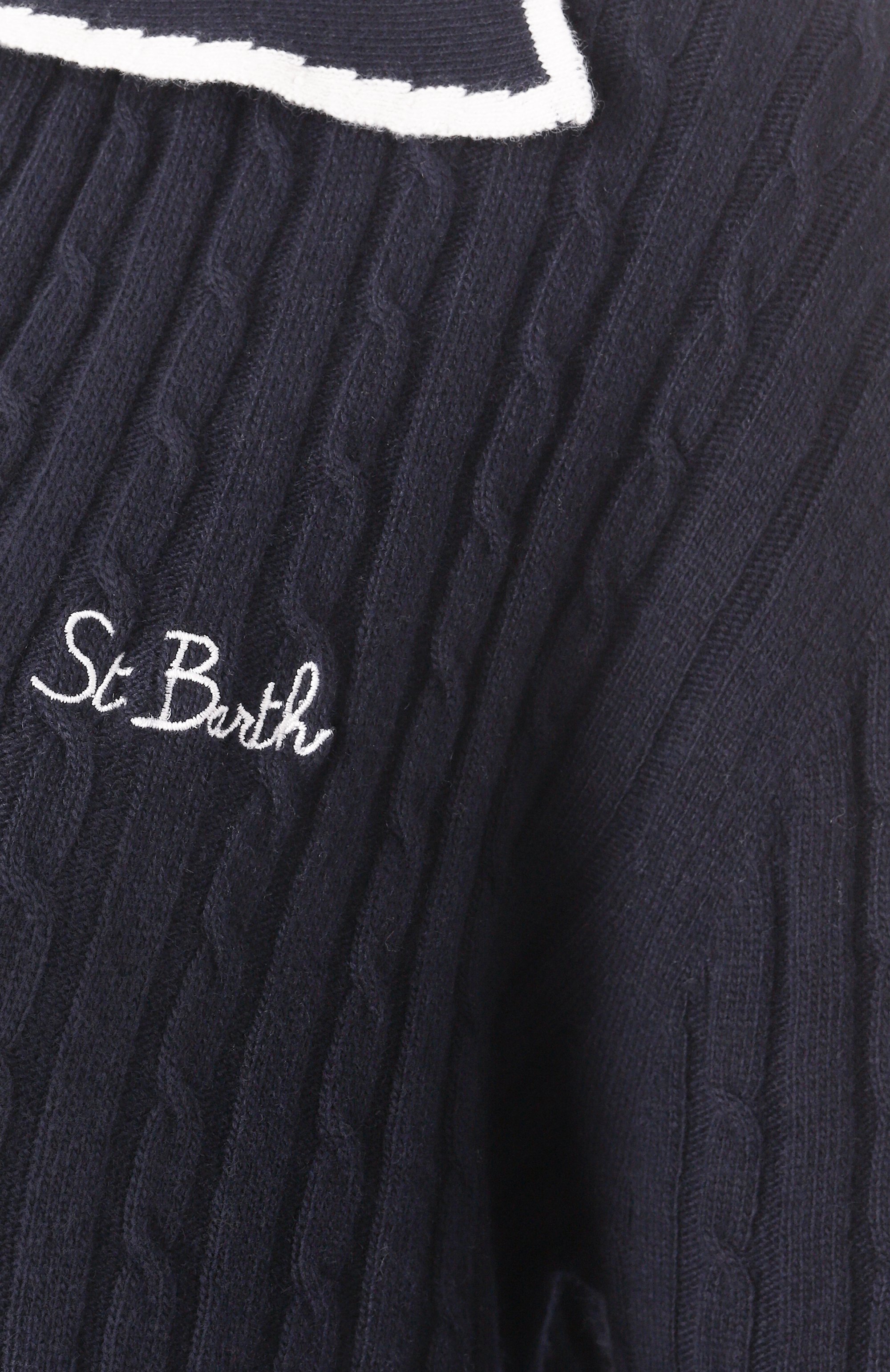 Пуловер из шерсти и вискозы MC2 SAINT BARTH темно-синего цвета по цене 21800 руб., арт. FL0RIANE/03088G, фото 6 Пуловер из шерсти и вискозы MC2 SAINT BARTH, арт. FL0RIANE/03088G, фото 6