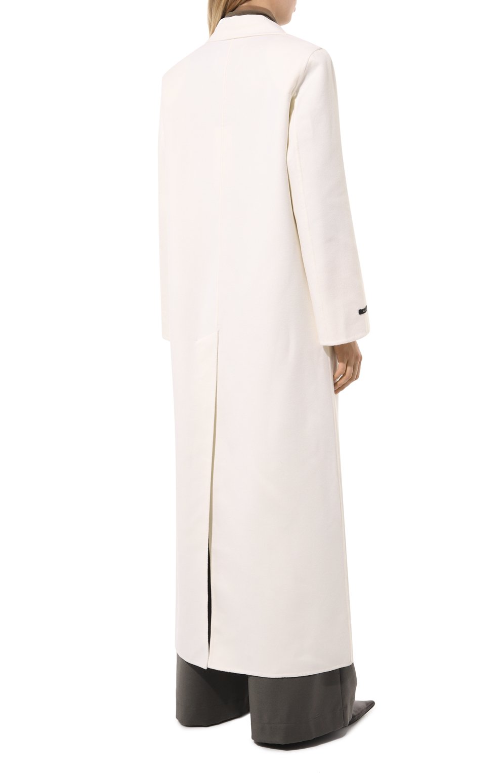 Пальто из шерсти и кашемира MANZONI24 белого цвета по цене 230500 руб., арт. 23M1227-DB5, фото 4 Пальто из шерсти и кашемира MANZONI24, арт. 23M1227-DB5, фото 4