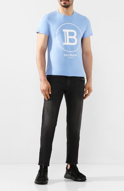 Хлопковая футболка BALMAIN, арт. TH01601/I332, фото 2