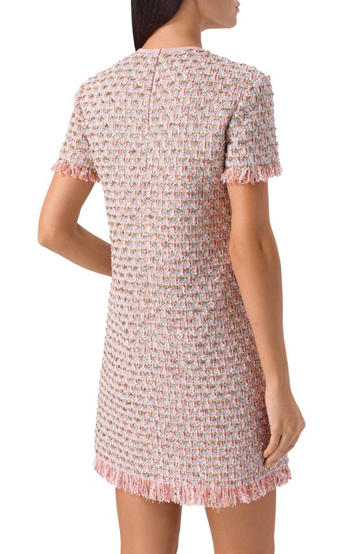 Твидовое платье Valentino 7B3VADW5/9E5 Розовый  7B3VADW5/9E5 Фото 4