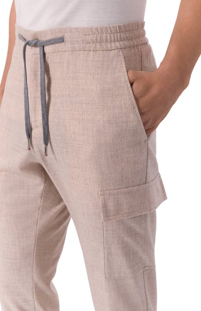 Брюки-карго из шерсти и кашемира MARCO PESCAROLO бежевого цвета по цене 76900 руб., арт. T0R/5229, фото 5 Брюки-карго из шерсти и кашемира MARCO PESCAROLO, арт. T0R/5229, фото 5