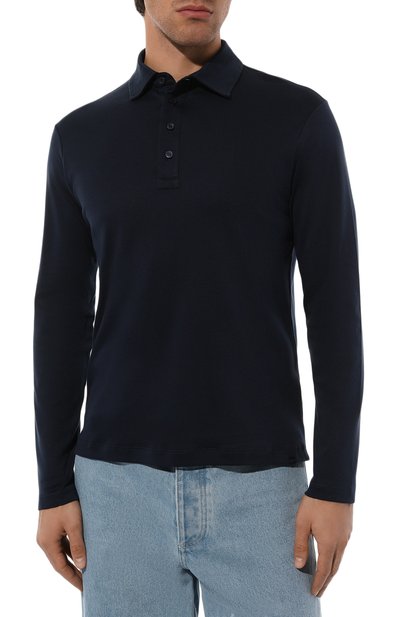 Хлопковое поло PAUL&SHARK темно-синего цвета по цене 33000 руб., арт. 14311746/S, фото 3 Хлопковое поло PAUL&SHARK, арт. 14311746/S, фото 3