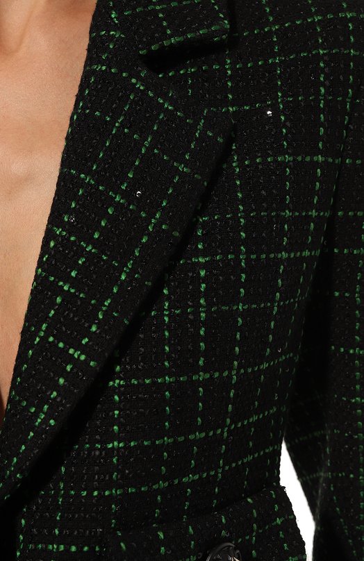 Жакет из шелка и хлопка Elie Saab J0041N Чёрный  J0041N Фото 5