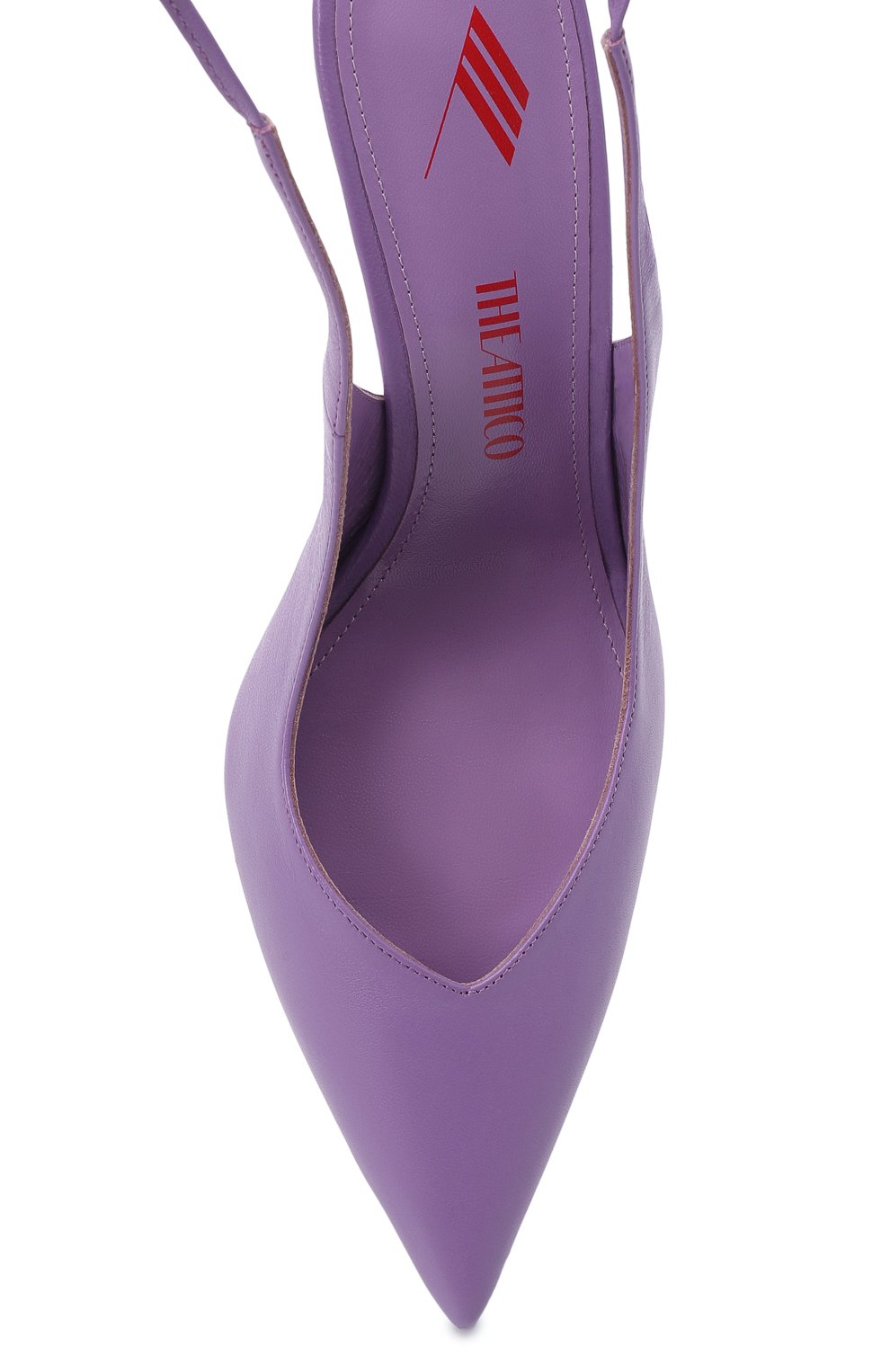 Кожаные туфли venus THE ATTICO сиреневого цвета по цене 77250 руб., арт. 213WS107/L001, фото 6 Кожаные туфли venus THE ATTICO, арт. 213WS107/L001, фото 6