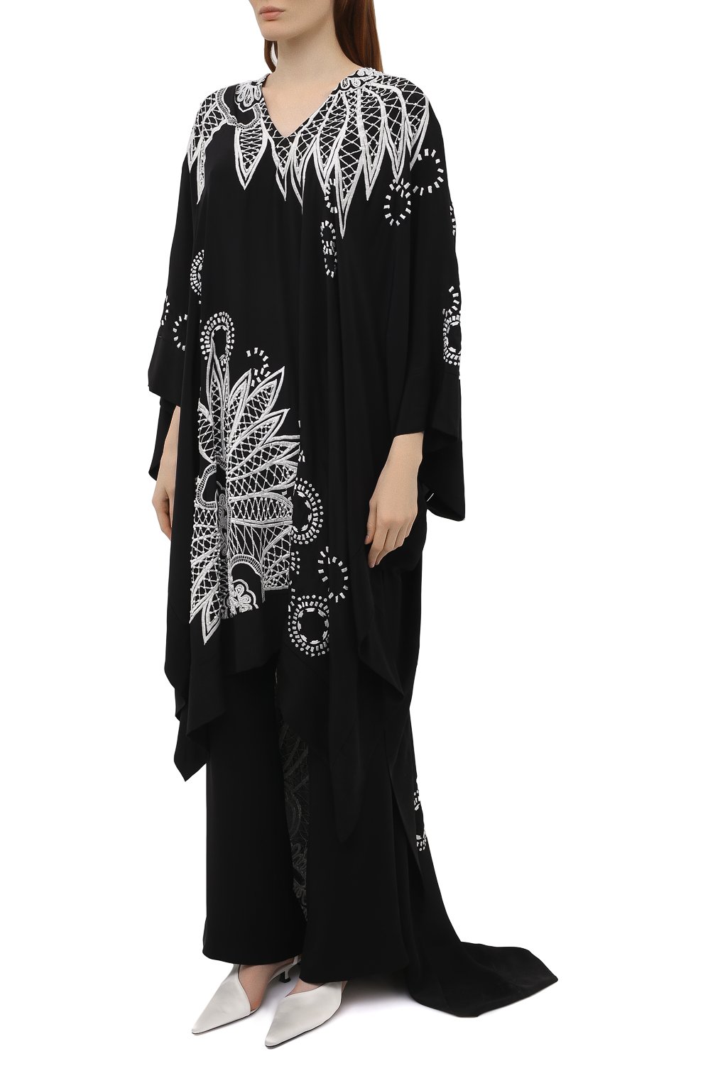 Шелковая туника DRIES VAN NOTEN черного цвета по цене 212500 руб., арт. 211-11001-2295, фото 3 Шелковая туника DRIES VAN NOTEN, арт. 211-11001-2295, фото 3