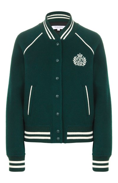 Женский бомбер из шерсти и кашемира SPORTY AND RICH, арт. 0W029606241GR10
