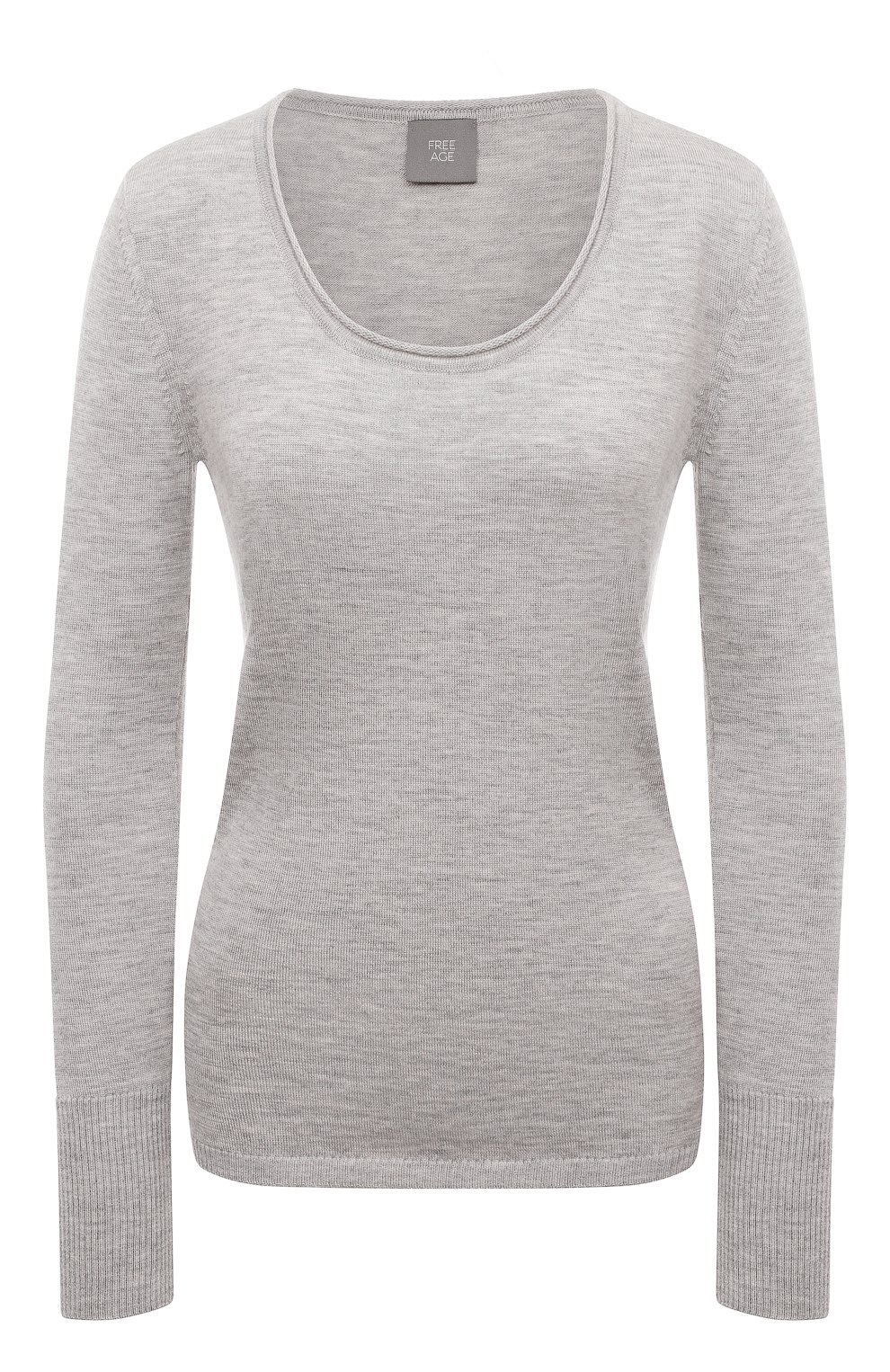 Кашемировый пуловер FREEAGE светло-серого цвета по цене 45640 руб., арт. FWW1910702LG, фото 1 Кашемировый пуловер FREEAGE, арт. FWW1910702LG, фото 1