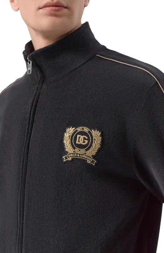 Хлопковая толстовка Dolce & Gabbana G9CCDZ/HU7XG Чёрный  G9CCDZ/HU7XG Фото 5