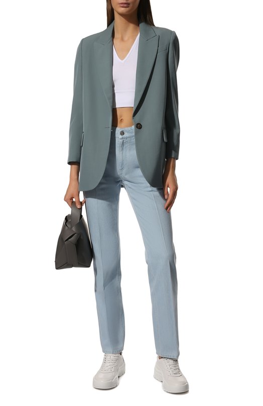 Хлопковый топ Brunello Cucinelli MPTC836S32 Белый  MPTC836S32 Фото 2