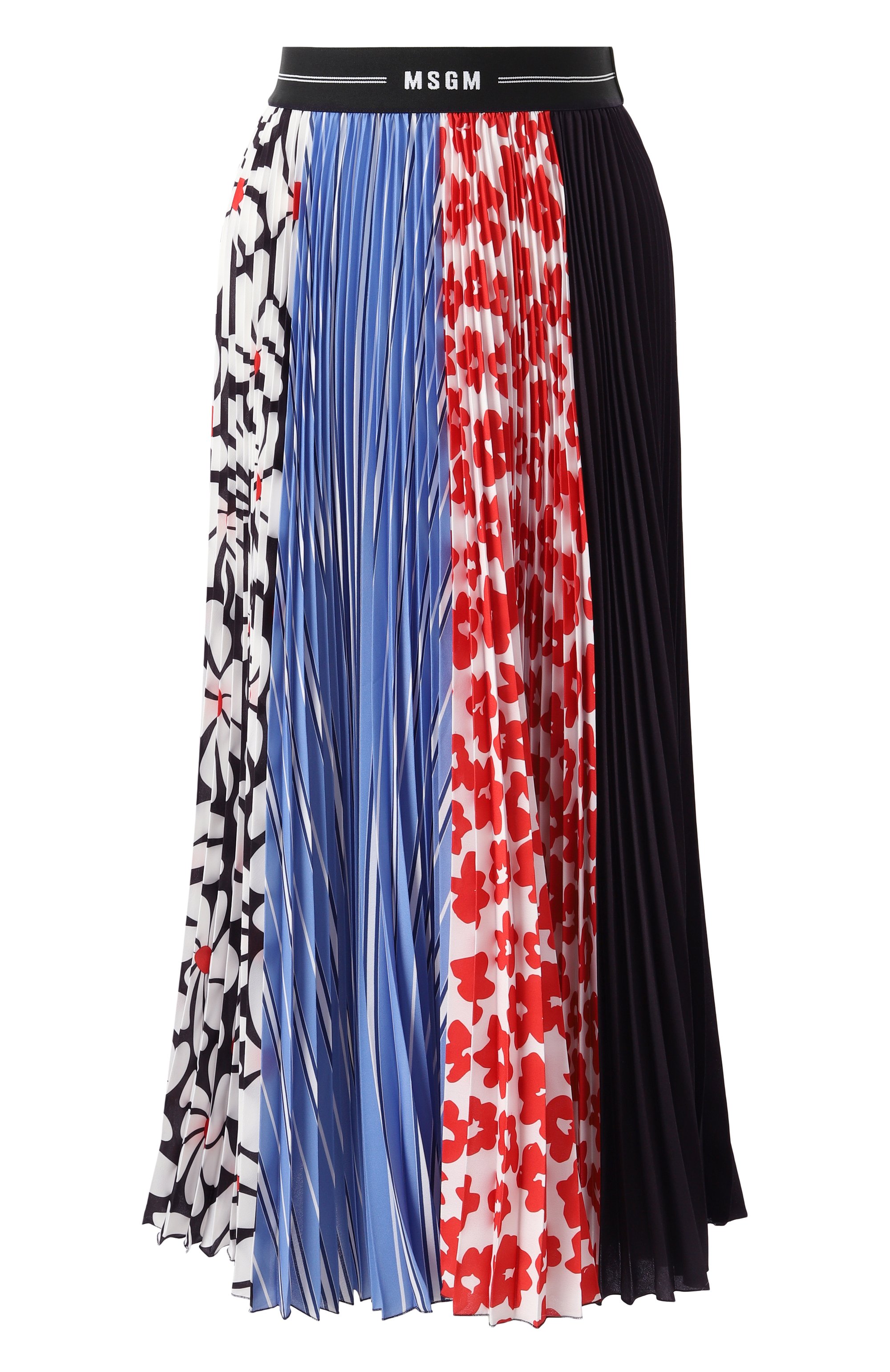 Плиссированная юбка MSGM разноцветного цвета по цене 55750 руб., арт. 3841MDD25P/257265, фото 1 Плиссированная юбка MSGM, арт. 3841MDD25P/257265, фото 1