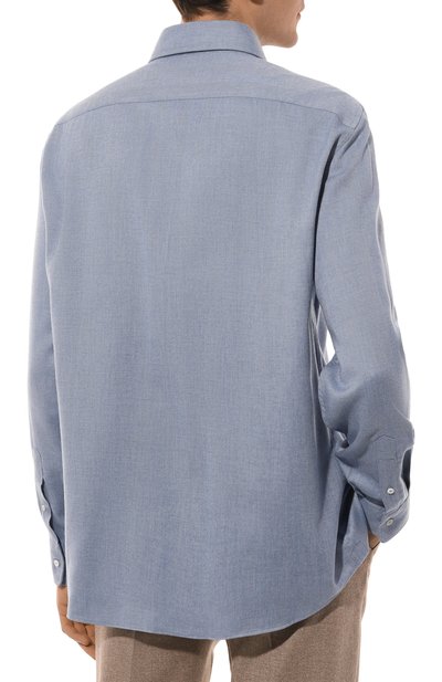 Рубашка из хлопка и лиоцелла BRUNELLO CUCINELLI, арт. MY6370627, фото 4