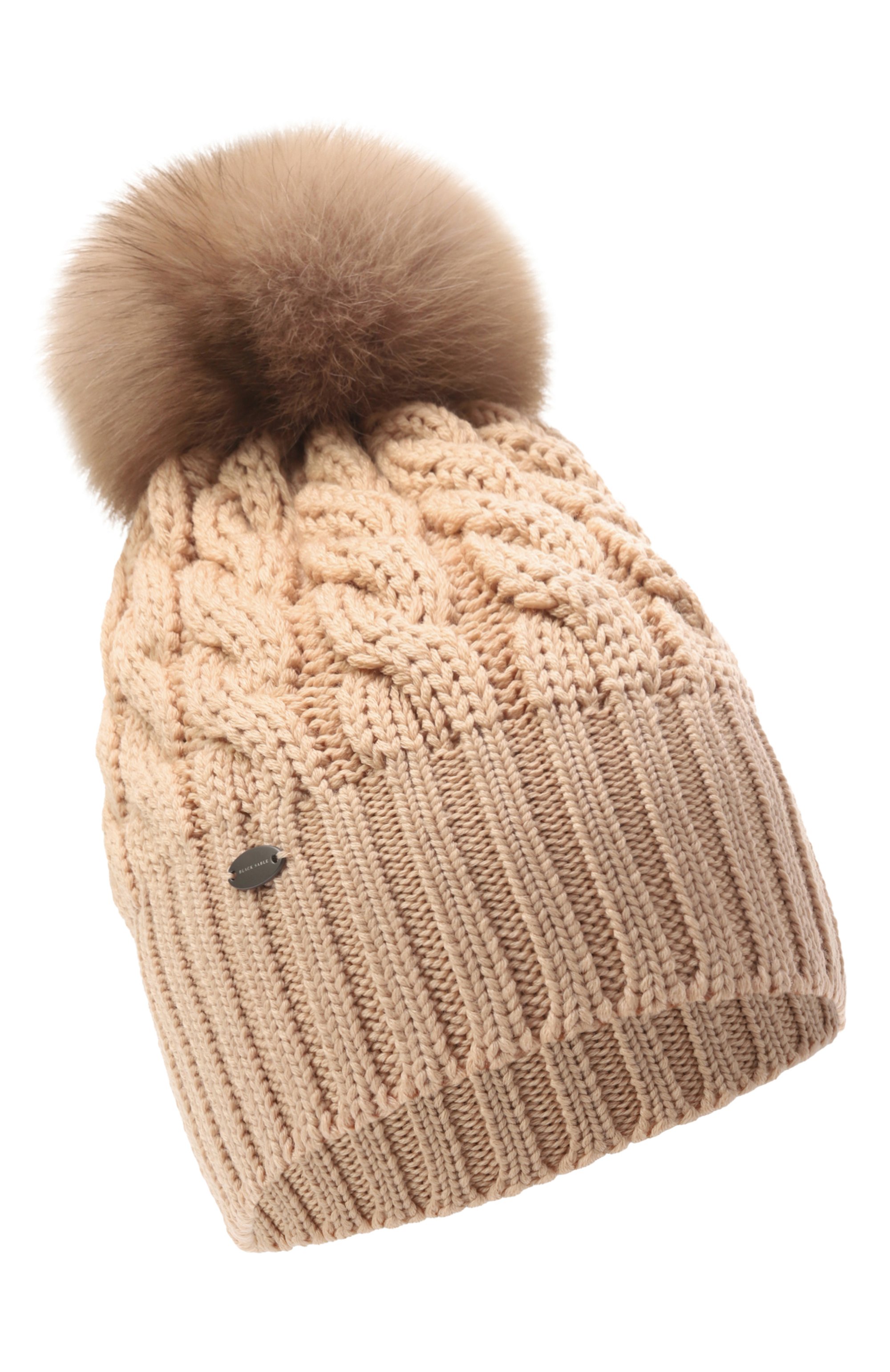 Шерстяная шапка mona с отделкой из соболя BLACK SABLE, арт. BS-24016, фото 1