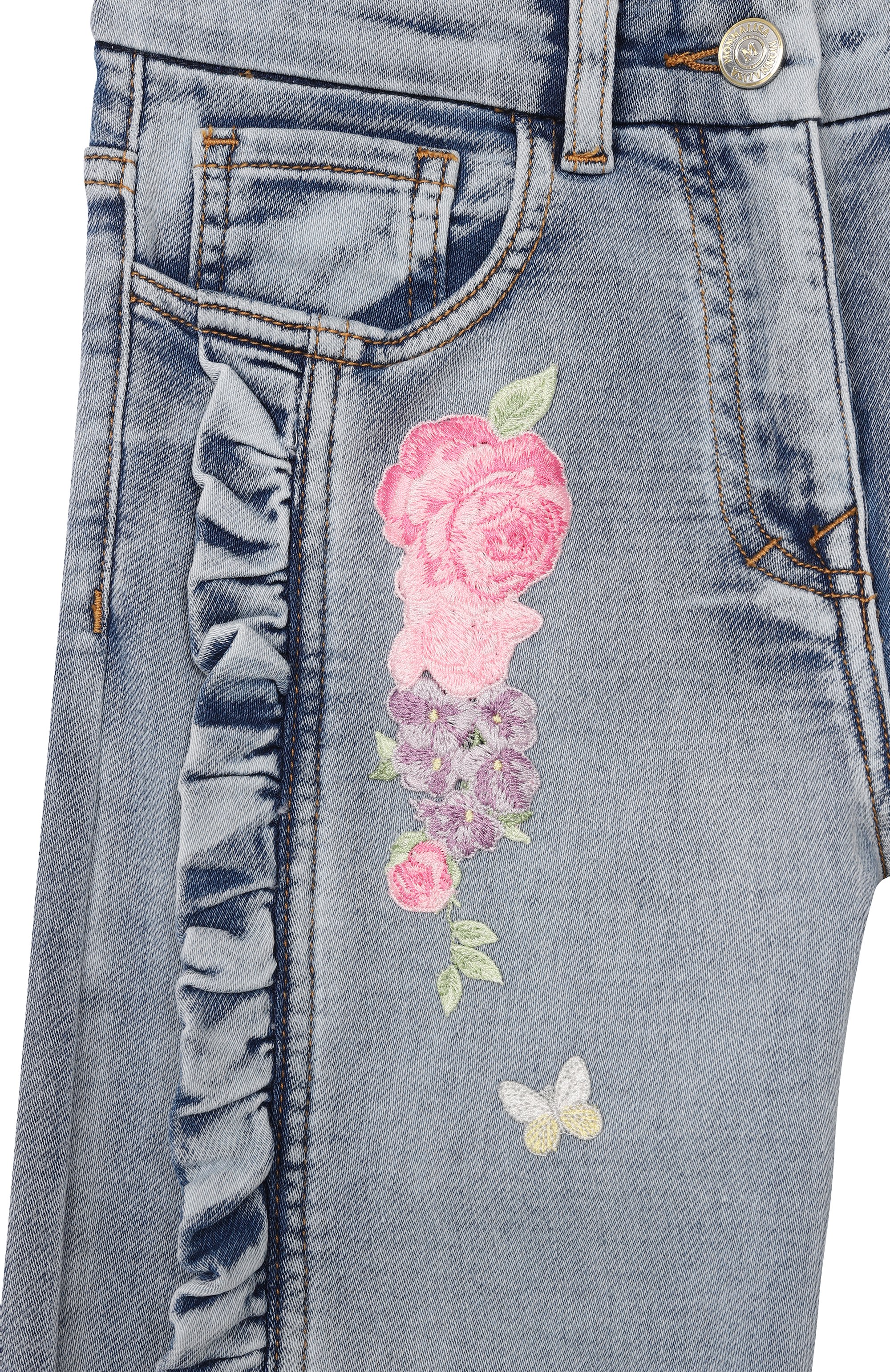 Джинсы MONNALISA голубого цвета по цене 22100 руб., арт. 19G404, фото 3 Джинсы MONNALISA, арт. 19G404, фото 3