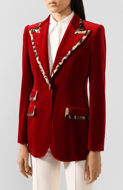 Жакет из смеси хлопка и шелка DOLCE & GABBANA, арт. F29CET/FUWB3, фото 3