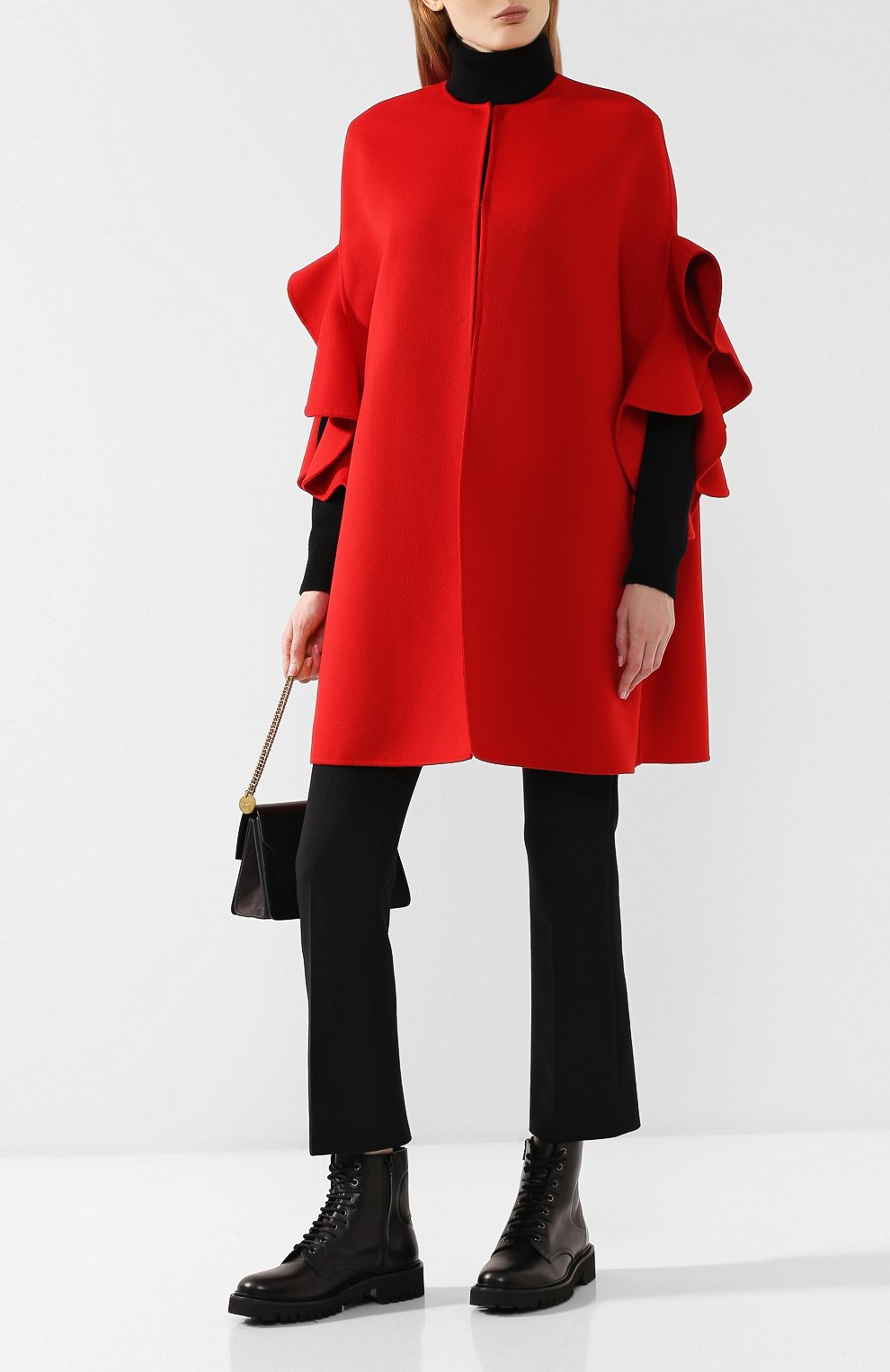 Пончо из смеси шерсти и кашемира VALENTINO, арт. SB3CG1A015E, фото 2