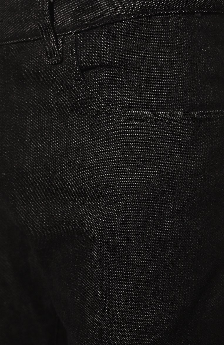 Мужские джинсы GIORGIO ARMANI черного цвета, арт. 6LSJ15/SD2ZZ | Фото 5 (Силуэт М (брюки): Прямые; Кросс-КТ: Деним; Материал внешний: Хлопок, Деним; Длина (брюки, джинсы): Стандартные; Материал сплава: Проставлено; Драгоценные камни: Проставлено; Стили: Повседневный)