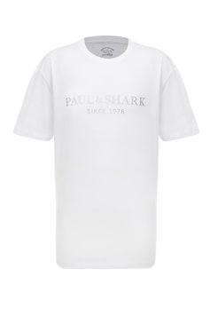 Мужская хлопковая футболка PAUL&SHARK белого цвета, арт. 11311631/3XL-6XL | Фото 1 (Рукава: Короткие; Принт: С принтом; Длина (для топов): Удлиненные; Материал сплава: Проставлено; Материал внешний: Хлопок; Драгоценные камни: Проставлено; Стили: Кэжуэл)