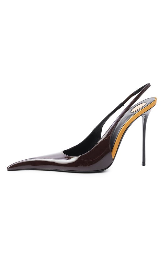 Лакированные туфли Amalia 110 Saint Laurent 850072/1TVAN Коричневый  850072/1TVAN Фото 4