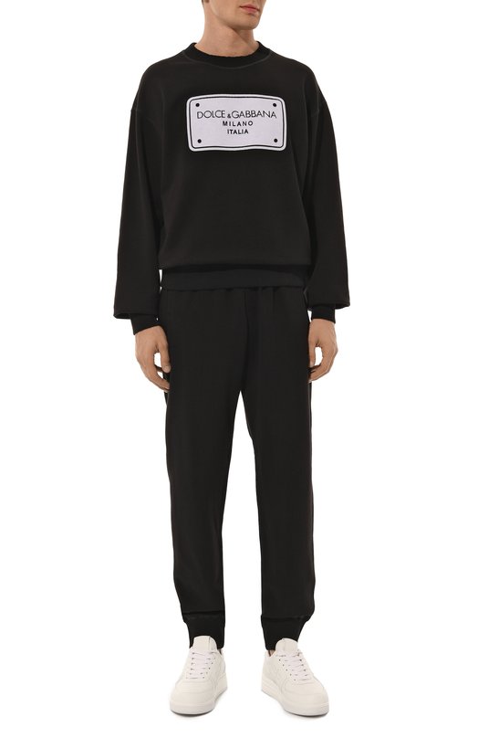 Хлопковый свитшот Dolce & Gabbana G9AHSZ/G7NRT Серый  G9AHSZ/G7NRT Фото 2