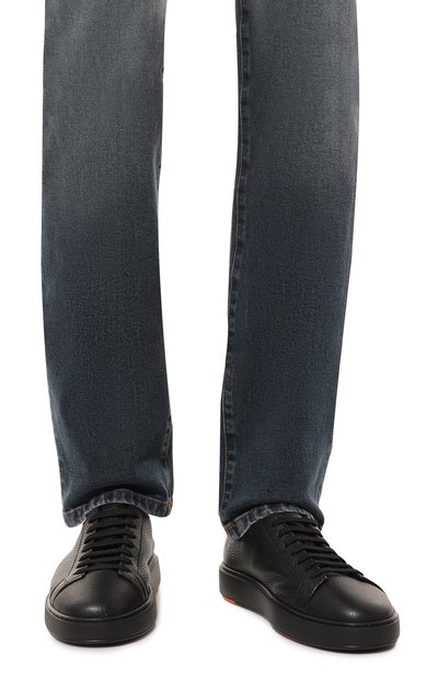 Кожаные кеды cleanic SANTONI, арт. MBCG21571NEANMMD, фото 3