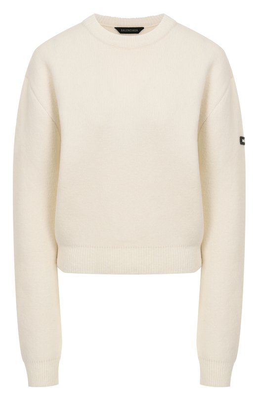 Шерстяной свитер Balenciaga 769297/T1675 Кремовый 769297/T1675
