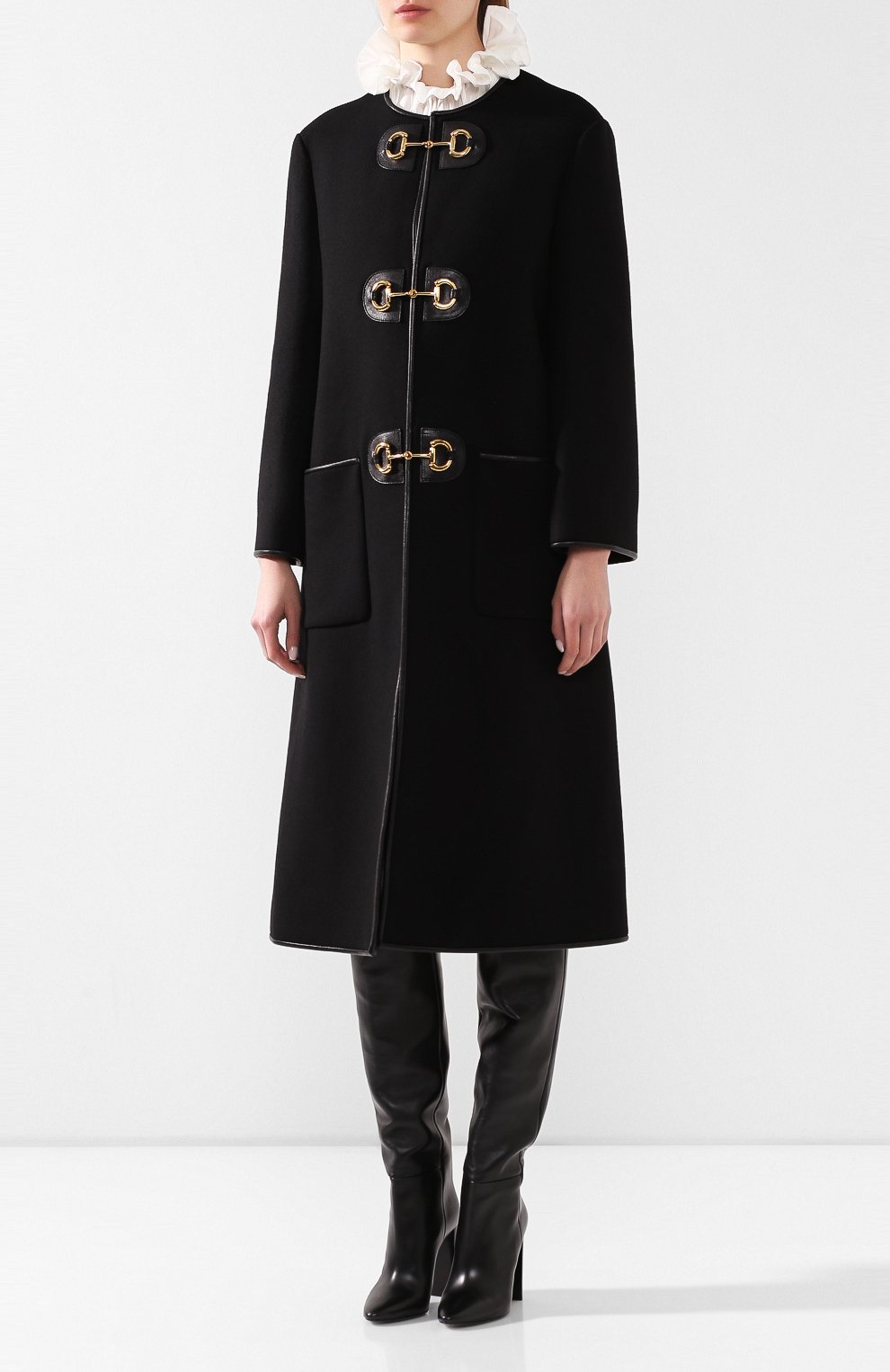 Шерстяное пальто GUCCI, арт. 594821/Z8AH6, фото 3