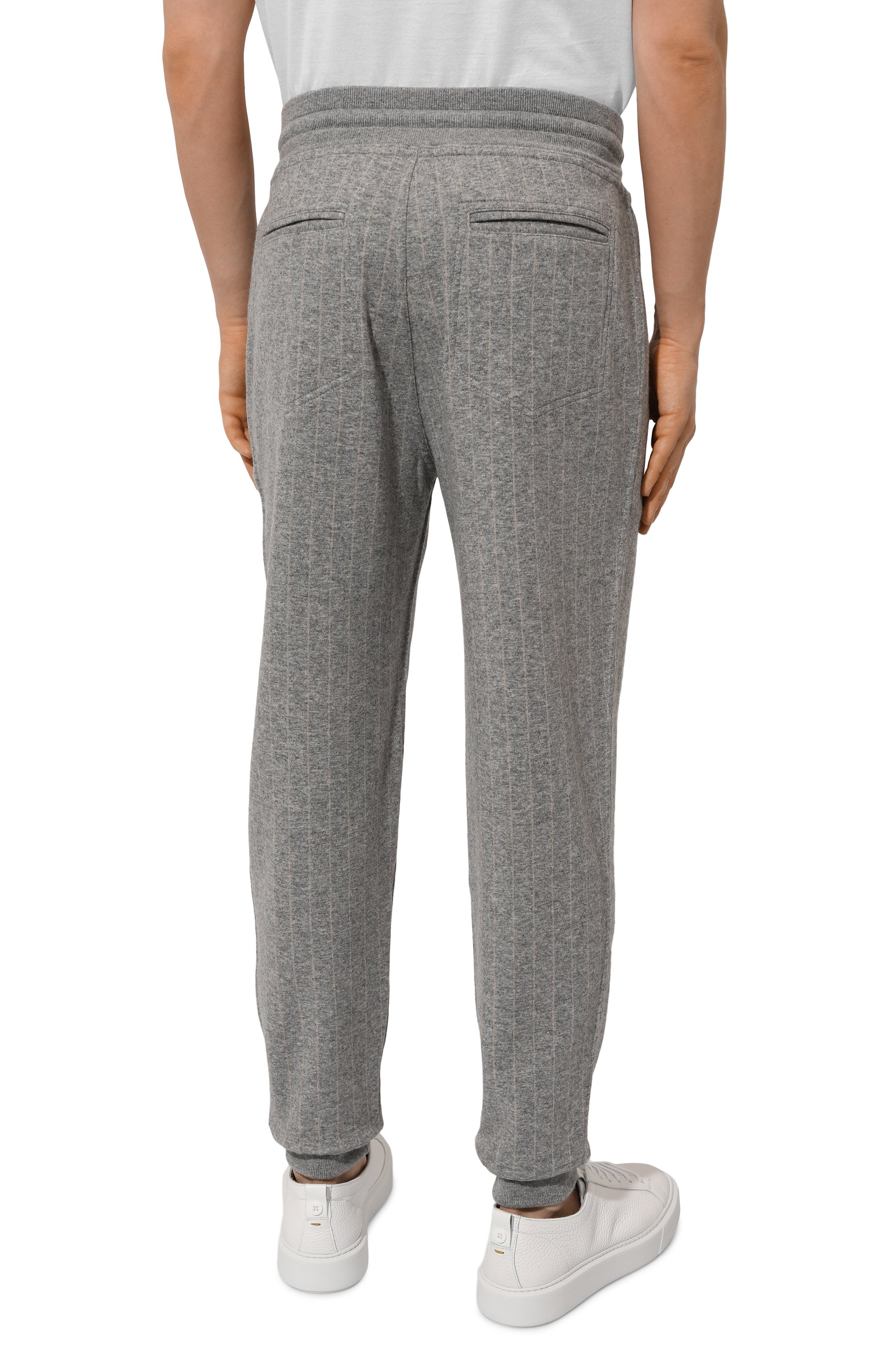 Джоггеры из кашемира и хлопка BRUNELLO CUCINELLI, арт. M0T783233G, фото 4