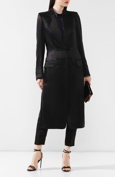 Пальто из смеси льна и шелка ANN DEMEULEMEESTER, арт. 1901-1110-P-168-099, фото 2