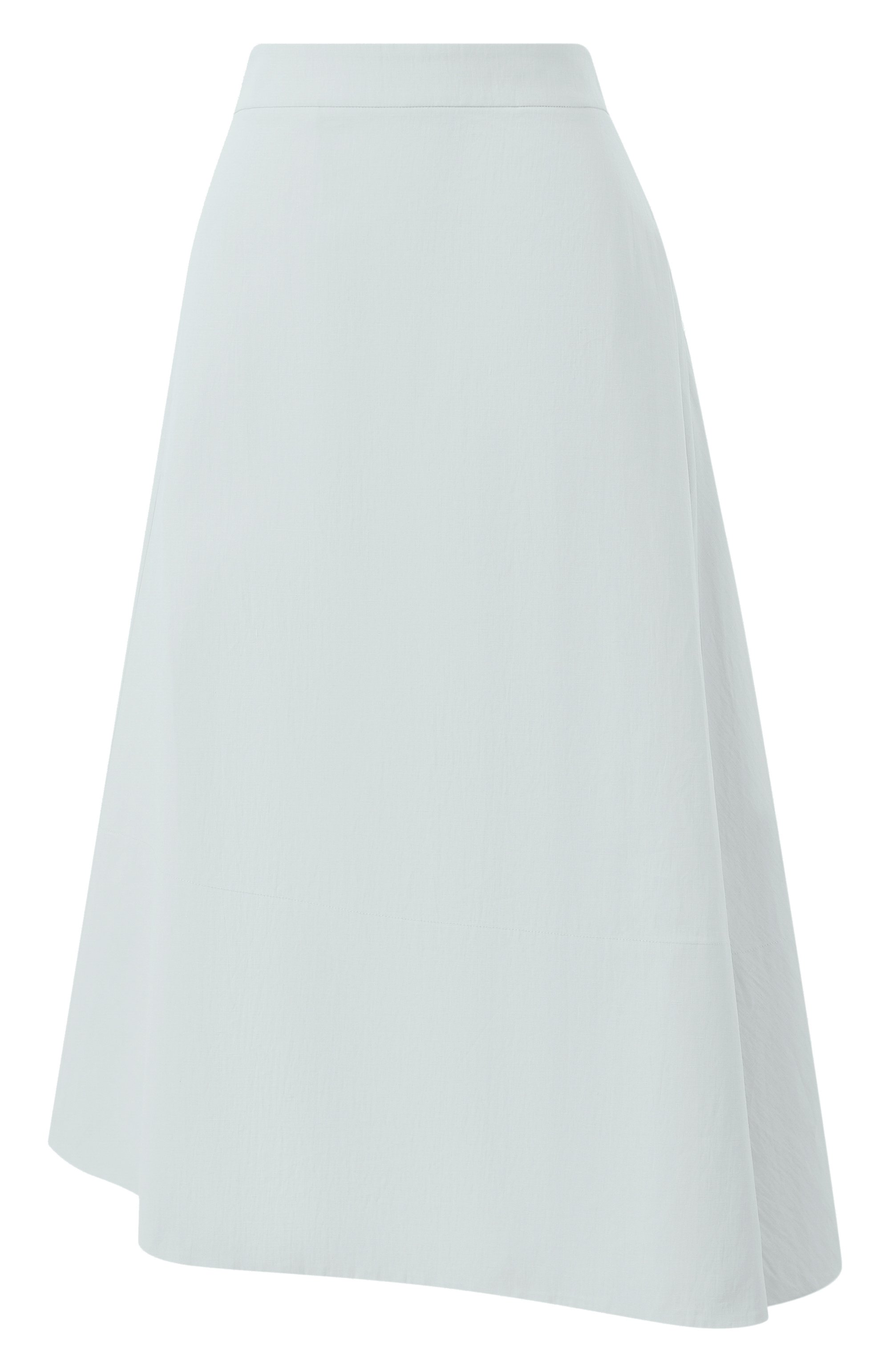 Льняная юбка JIL SANDER голубого цвета по цене 135500 руб., арт. J04MA0006/J60001, фото 1 Льняная юбка JIL SANDER, арт. J04MA0006/J60001, фото 1