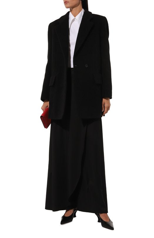 Шерстяное полупальто Jil Sander J02AA0172-J41387 Чёрный  J02AA0172-J41387 Фото 2
