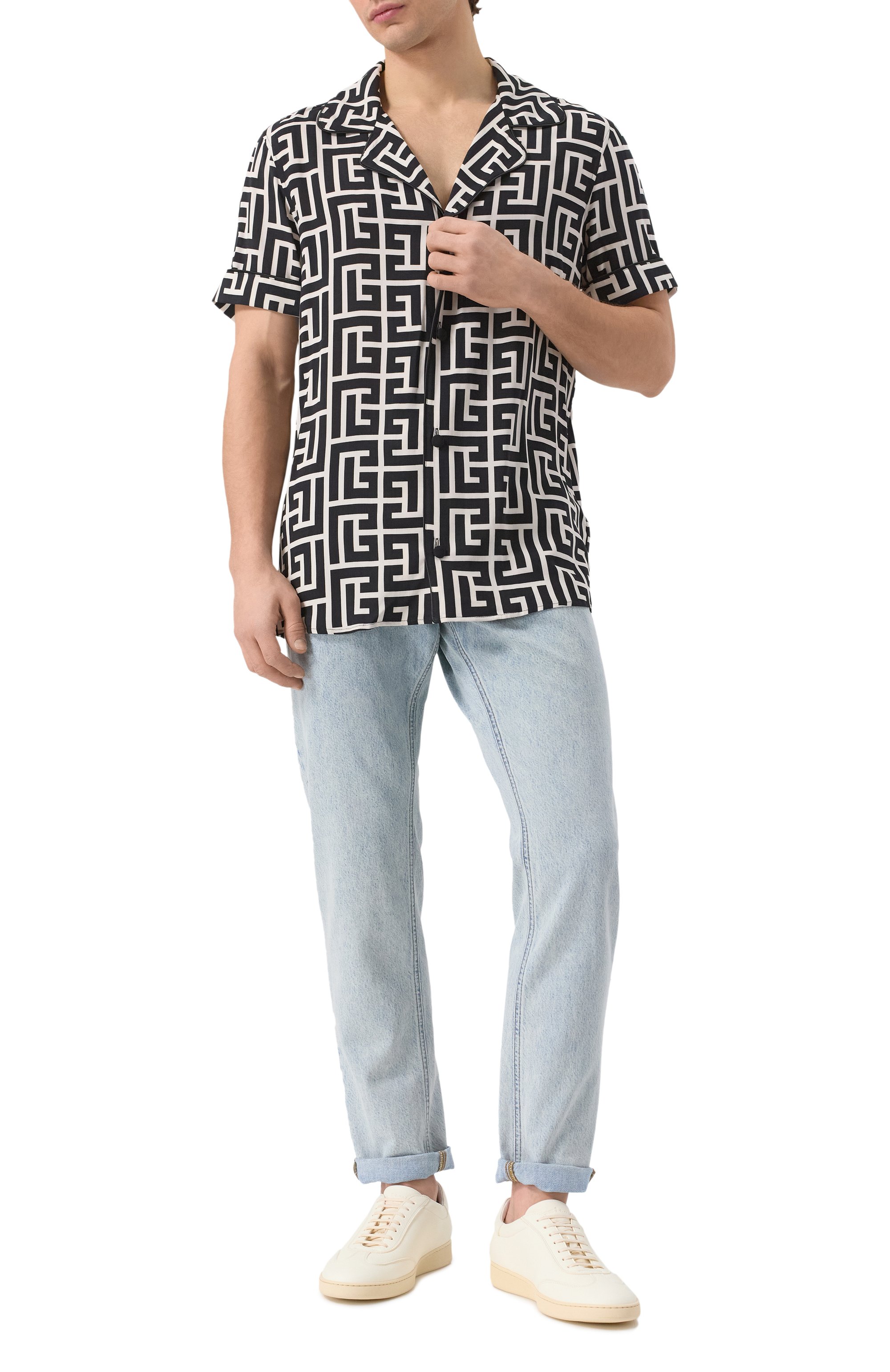 Рубашка из вискозы BALMAIN, арт. EH1HN011/VD01, фото 2