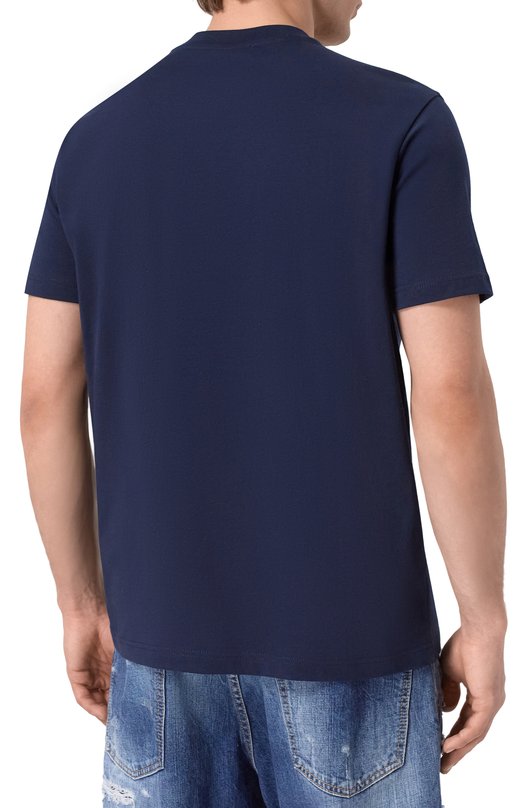 Хлопковая футболка Iceberg F010/6325 Синий  F010/6325 Фото 4