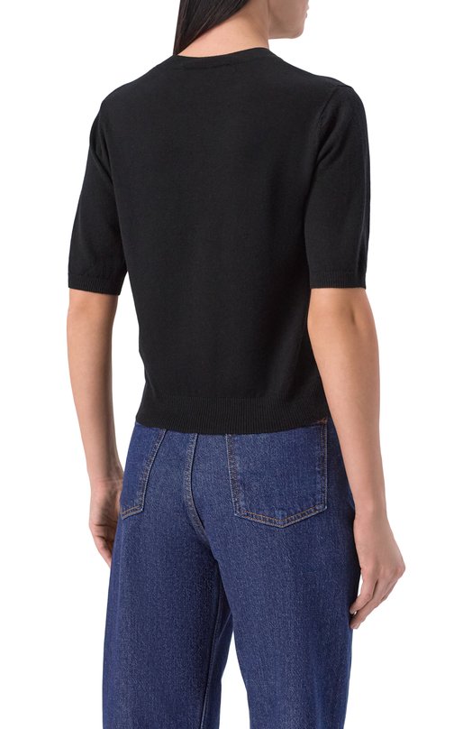 Пуловер из шерсти и кашемира Weekend Max Mara WKDMAREA Чёрный  WKDMAREA Фото 4