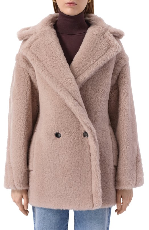 Шуба из экомеха Max Mara 0LGA Розовый  0LGA Фото 3